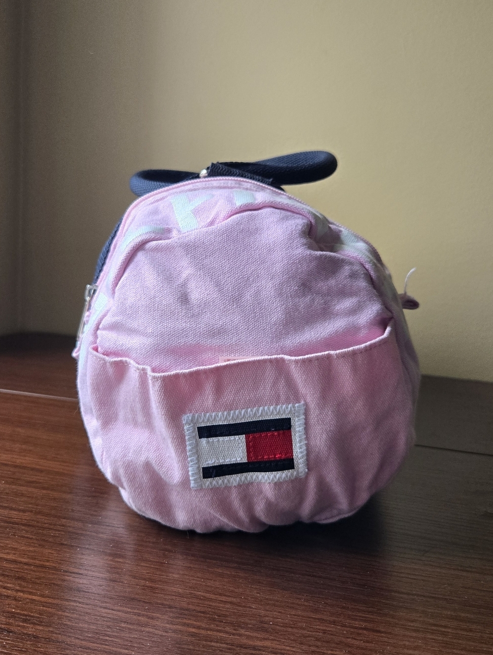 Tommy Hilfiger Pink & Navy Mini Duffel Bag - Picture 4 of 13